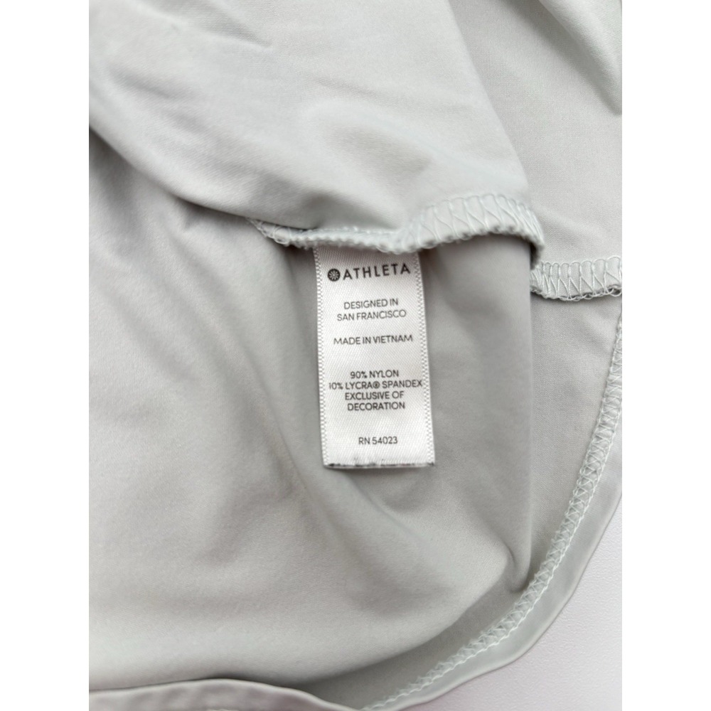 Athleta Open Back Workout Tank Womens Medium Gray Yoga Gym Athleisure Top - Picture 9 of 9